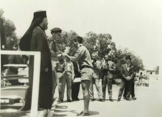 Հանրապետական Սկաուտի Վկայականի տուչութիւն Կիպրոսի Հանրապետութեան Նախագահ Ն.Վ. Մակարիոս Արքեպիսկոպոսի կողմէ